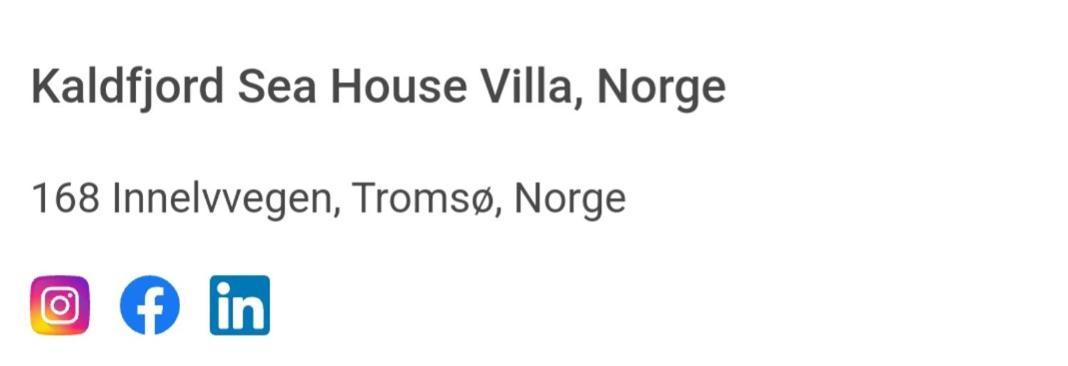 Villa Kaldfjord Sea House Tromsø Esterno foto